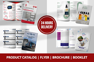 design a modern brochure, product catalog, booklet, or magazine