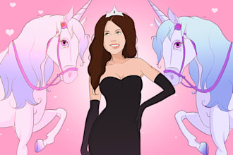 illustrate you as a princess