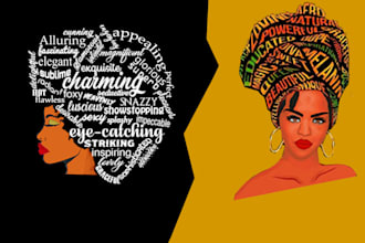 do trendy african american character design