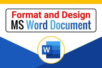 format, design, edit, create and fix microsoft ms word document