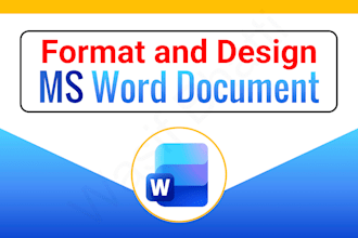 format, design, edit, create and fix microsoft ms word document