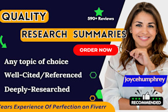 do thorough research and summary writing in any topic