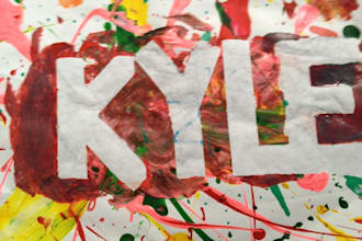 splatter paint your chosen word