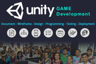do unity game development, mobile game design and development, unity developer