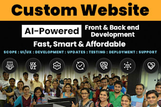 do custom website development, front back end web developer