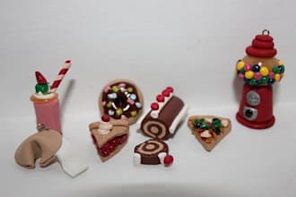 make any food into a miniature clay charm