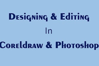 any job in coreldraw, photoshop