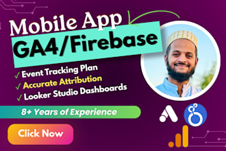 setup ga4 firebase analytics for mobile app marketing for meta and google ads
