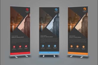design creative print ready roll up banner
