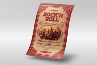 design retro vintage flyer, poster or brochure