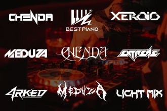 design dj, music, studio record or rock , metal band logo