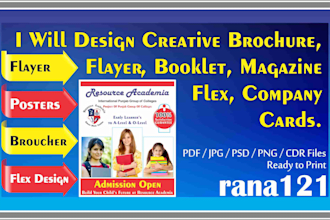create flyers, certificates and provide typing services