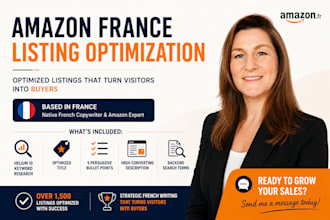 do professional french amazon listing optimization and copywriting for france