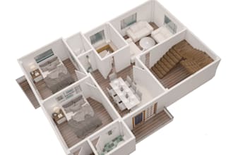 make 2d floor plan or 3d floor plan in 14hours