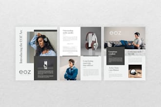 create a minimalist media kit and flyer design