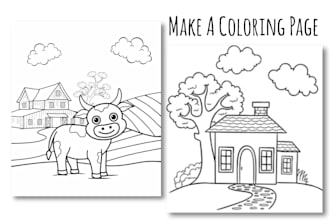 make coloring book or pages