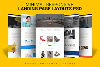 Top 10!  design professional and unique landing page PSD