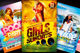 design elegant summer party flyer