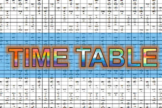 create a timetable of school and college