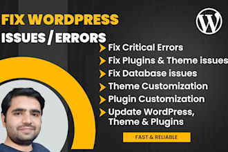 fix wordpress issues, fix wordpress errors, woocommerce fix