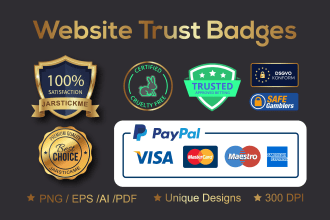 add trust badges icons to shopify or wordpress website