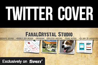 design custom TWITTER background or cover image