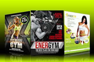 design an eye catching sports, fitness and health flyer