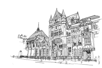 create a stylish sketch of your favourite place and city