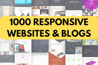 give you 1000 responsive website templates of 2023