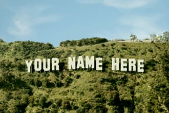design hollywood sign banner