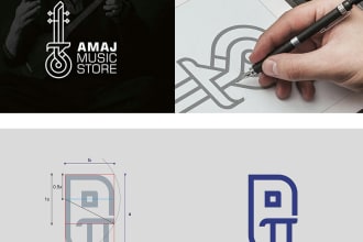design logo, branding guide, and animation