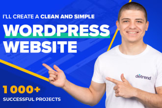 create a clean and modern wordpress website