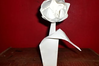 hand craft 5 origami flowers for your wedding or other event