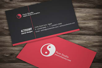 design 2 modern double sided business card within 5 hours