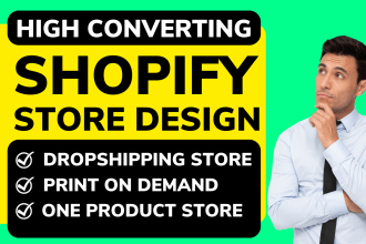 create shopify dropshipping store, build shopify store, design ecommerce website