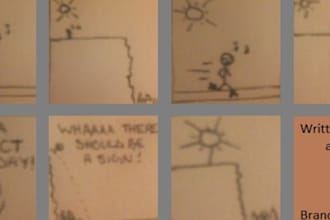 draw a stick figure comic strip