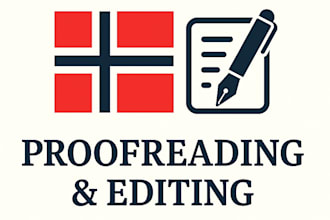 proofread and edit norwegian text to perfection