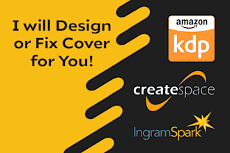 design or fix cover for amazon KDP or ingramspark