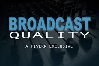 professionally master your audio track giving it BROADCAST quality