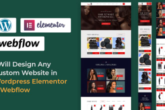 design webflow wordpress and elementor website