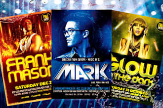 design event, club, promotional and party flyer