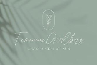 create beautiful botanical feminine logo