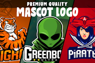 design a modern esports gaming mascot logo