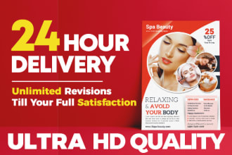 make stunning spa, fashion, sports and  school flyers
