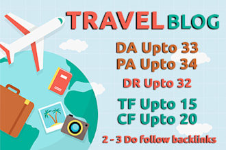 do guest post in da 33 and da 34 travel blog