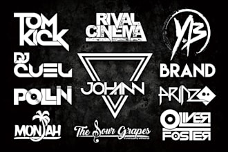 design custom dj, band, music, text or any business logo