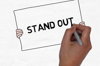 create a whiteboard or digital hand drawn video scribe animated doodle speed drawing of your logo, graphic, tagline, or special message