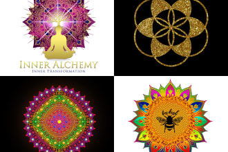create custom mandala logo within 24 hours