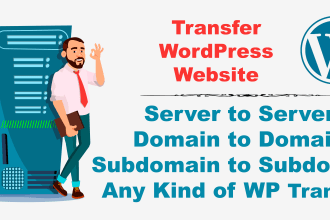 transfer wordpress website into new hosting or domain