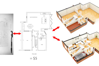 create interior, exterior and 3d floor plan